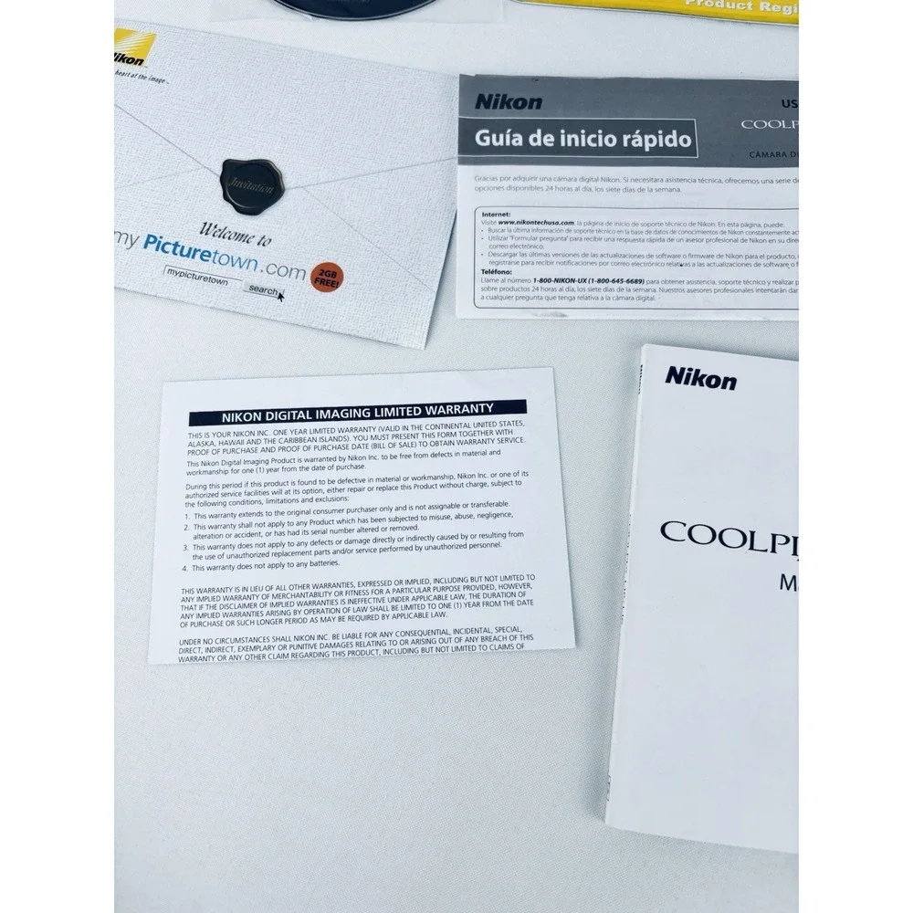 Nikon CoolPix L18 L16 Digital Camera User Guide Manual - Quick Start Strap CD ++